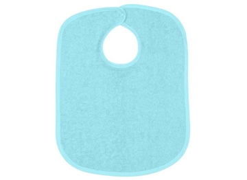 Image de Bavoir en tissu éponge avec bouton-poussoir - Turquoise
